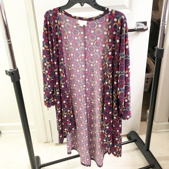 LuLaRoe purple dot print cardigan - Picture 1 of 7